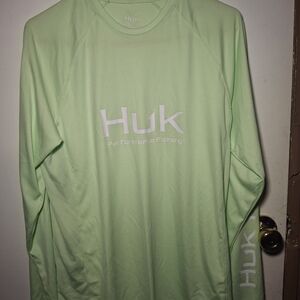 Huk‎ Men's Light Green Long Sleeve Shirt